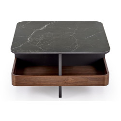 Журнальный столик с 2 пуфами Halmar Vicker (Black/Walnut) Thumb