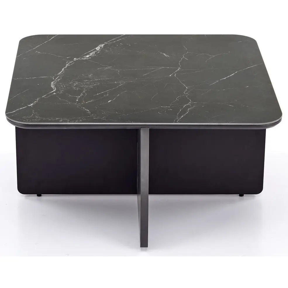 Журнальный столик с 2 пуфами Halmar Vicker (Black/Walnut) - 8