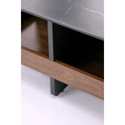 Журнальный столик с 2 пуфами Halmar Vicker (Black/Walnut) Thumb