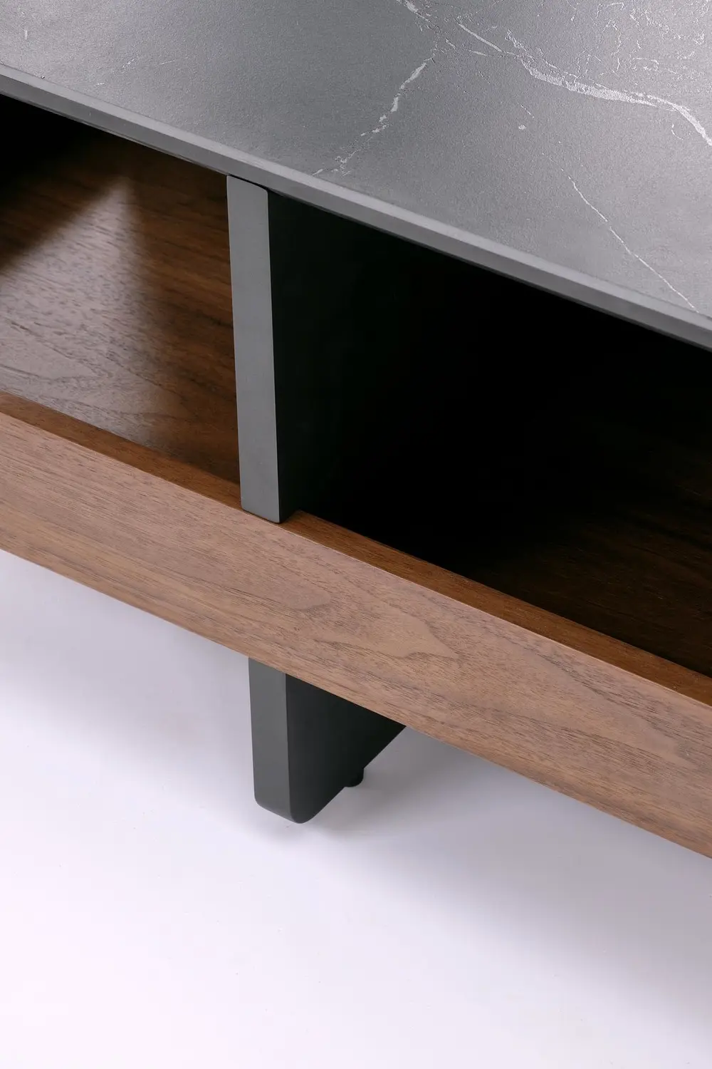 Журнальный столик с 2 пуфами Halmar Vicker (Black/Walnut) - 9
