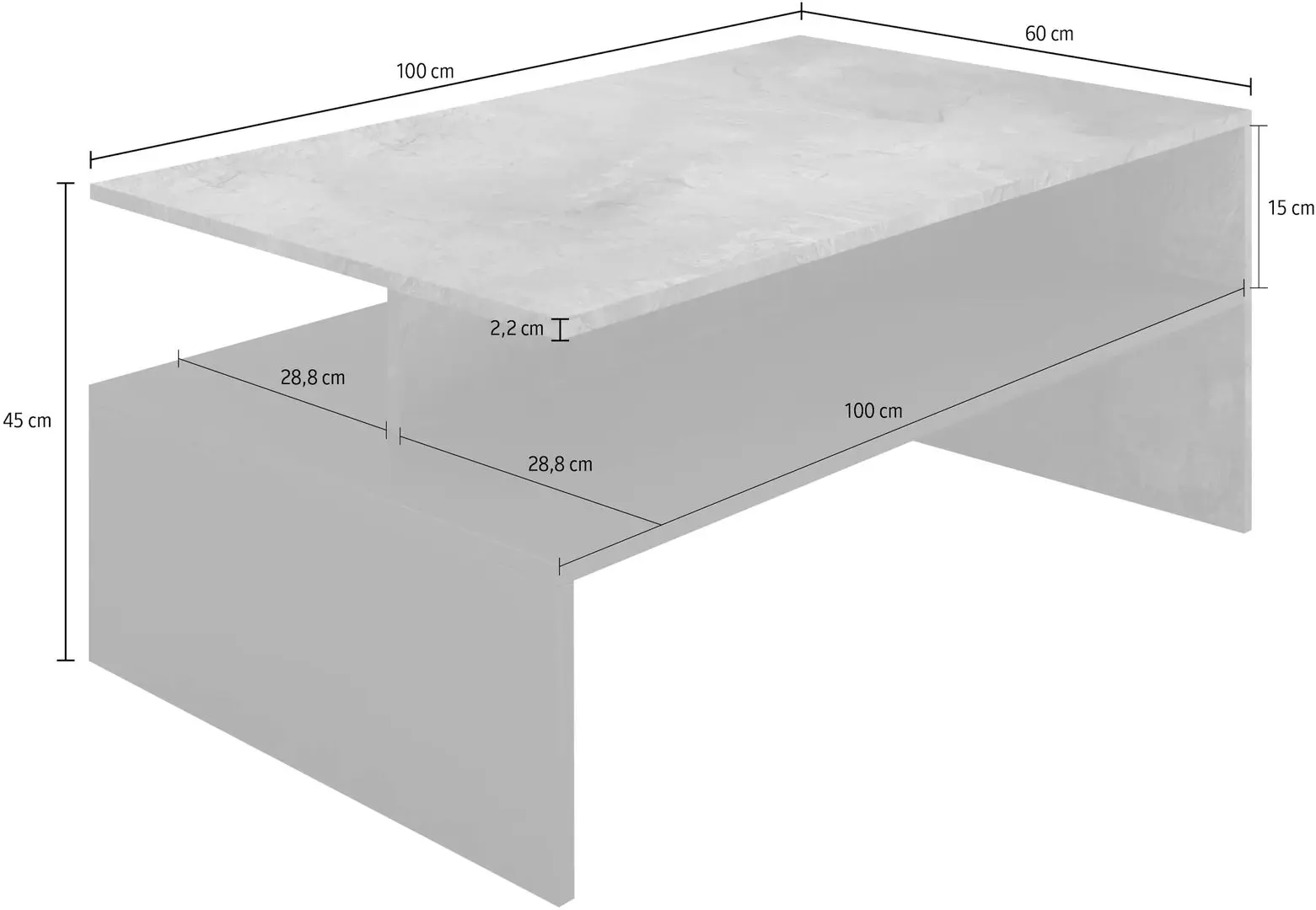 Masa pentru reviste Helvetia Baros №99 (Slate/Black)