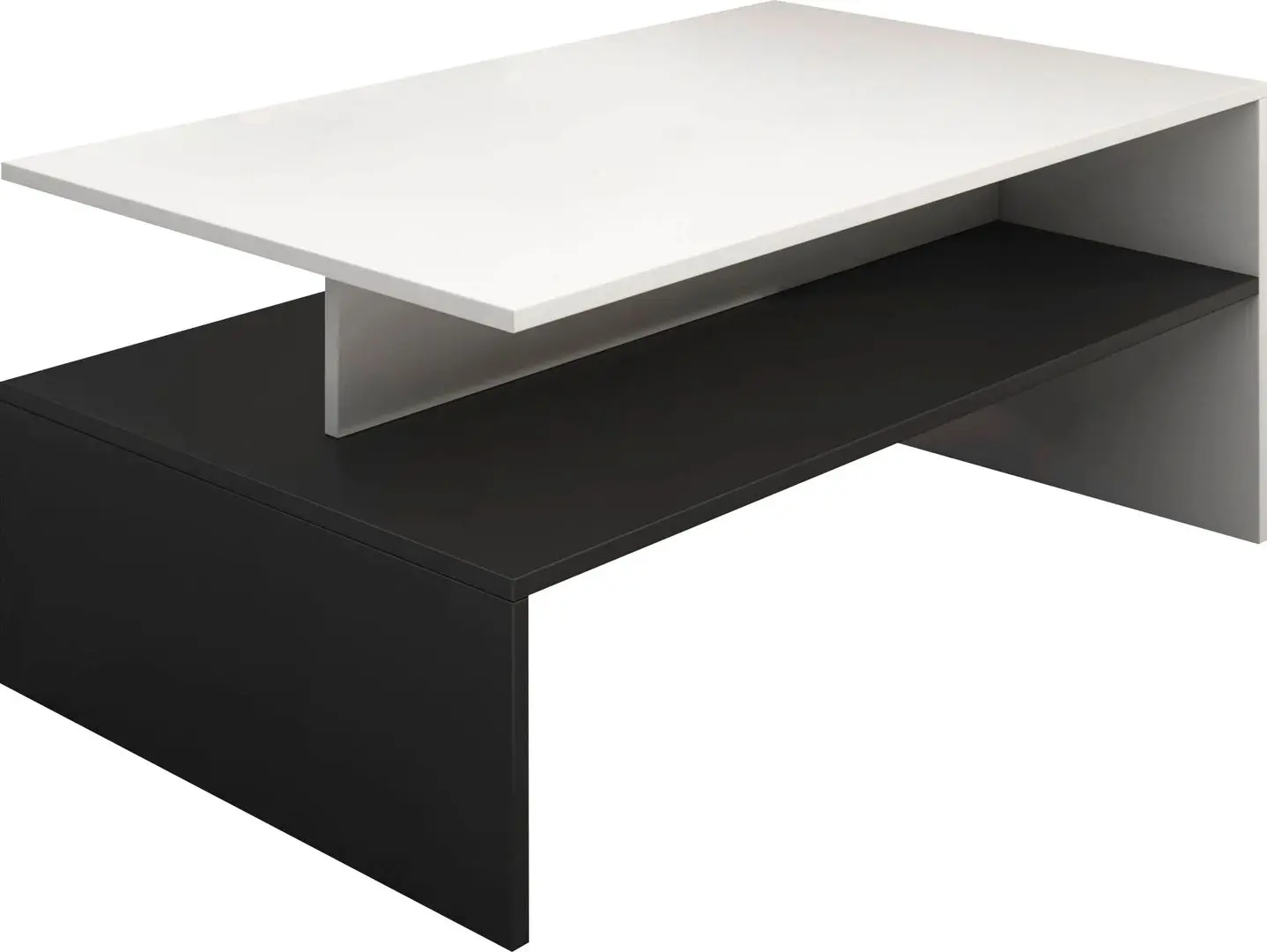 Masa pentru reviste Helvetia Baros №99 (White Gloss/Black)