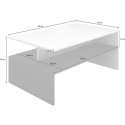 Masa pentru reviste Helvetia Baros №99 (White Gloss/Black) Thumb