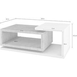 Masa pentru reviste Helvetia Bota №97 (White/Colorado Concrete) Thumb