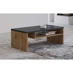 Masa pentru reviste Helvetia Cross 120 cm (Wotan Oak/Black) Thumb