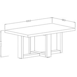 Masa pentru reviste Helvetia Eko 102 (Wotan Oak/Black Onyx) Thumb