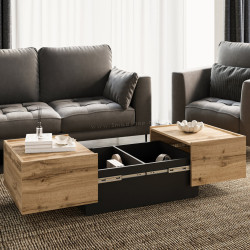 Masuta cafea Helvetia EKO 24N6MJ96 (Wotan oak/Black onyx)