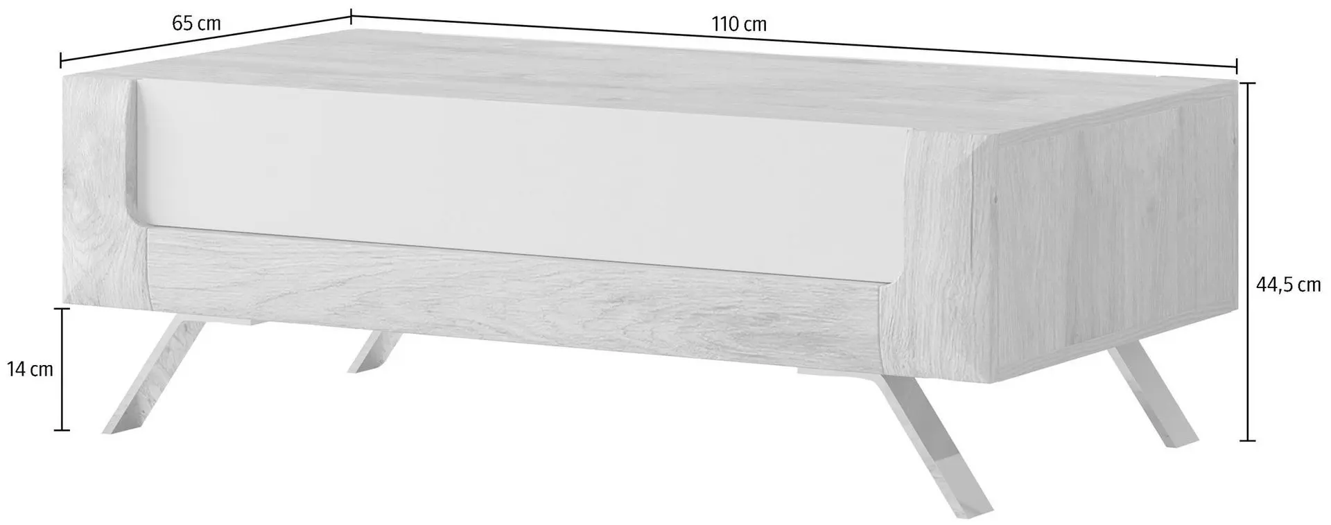 Masa pentru reviste Helvetia Kasai 1S (Gold Oak/Cashmere)