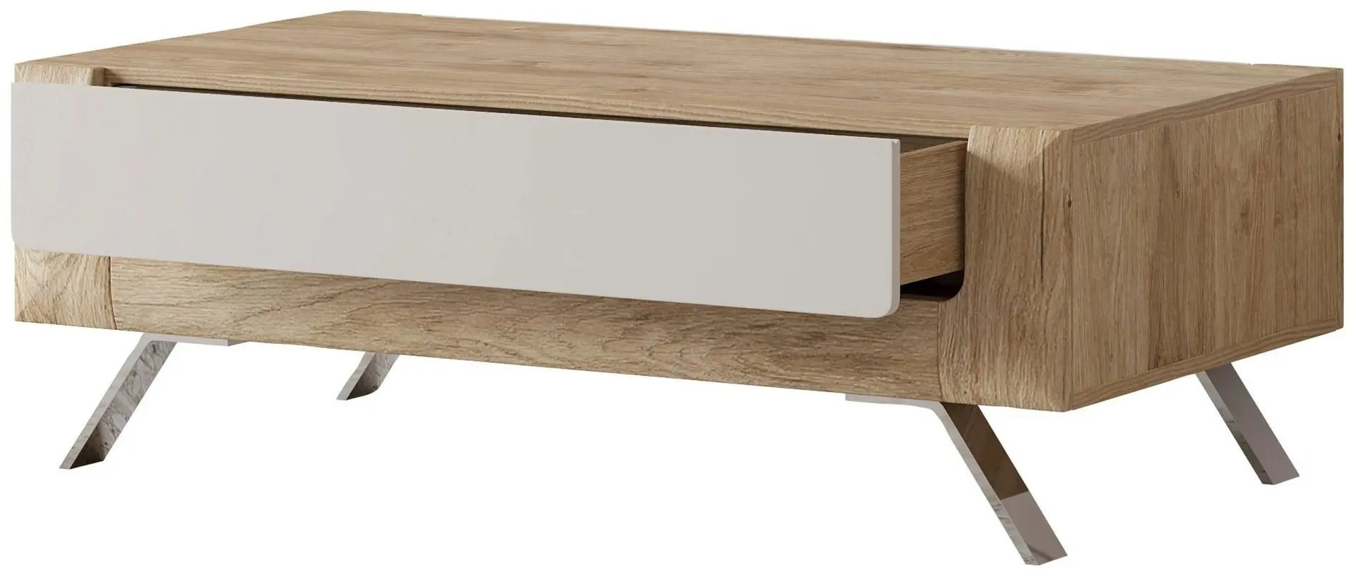 Masa pentru reviste Helvetia Kasai 1S (Gold Oak/Cashmere)