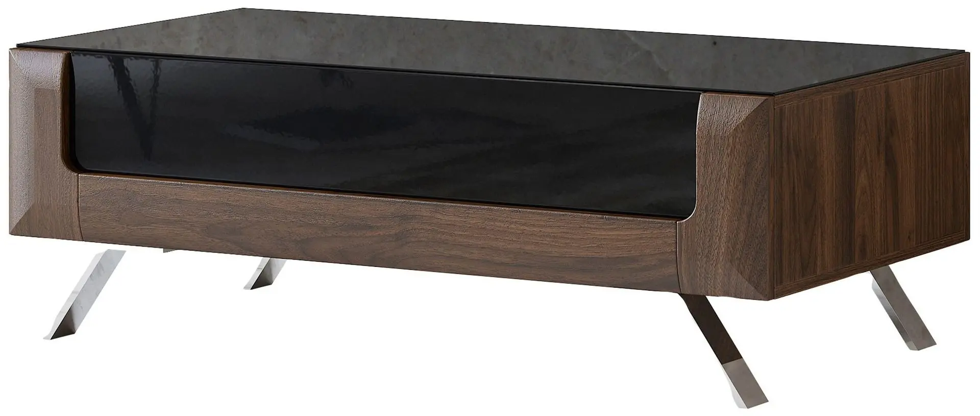 Журнальный столик Helvetia Kasai 1S (Walnut/Black Gloss)