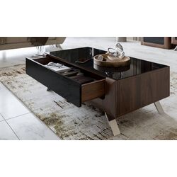 Журнальный столик Helvetia Kasai 1S (Walnut/Black Gloss) Thumb