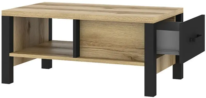 Masa pentru reviste Helvetia Olin Nr.99 (Grand Oak/Black) - 2