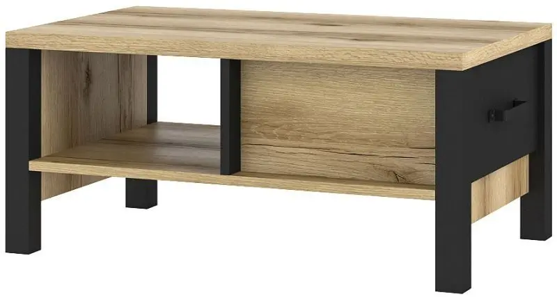 Masa pentru reviste Helvetia Olin Nr.99 (Grand Oak/Black)