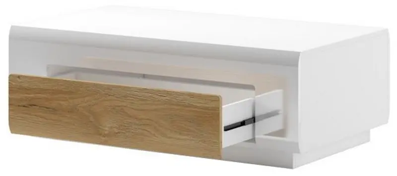 Masa pentru reviste Helvetia Toledo №99 1S (White Gloss/Sanremo Oak Light)