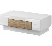 Masa pentru reviste Helvetia Toledo №99 1S (White Gloss/Sanremo Oak Light)