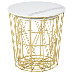 Комплект журнальных столиков Homcom 839-105 (White/Gold) Thumb