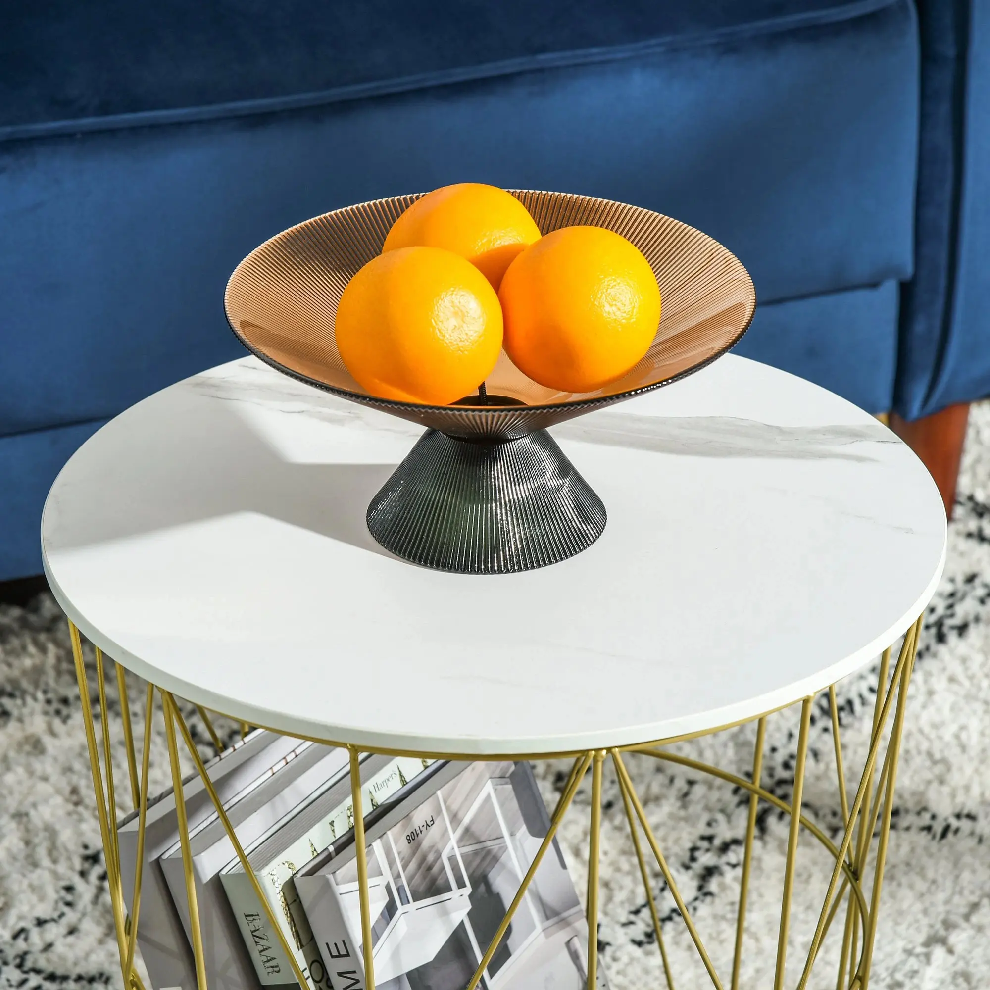 Комплект журнальных столиков Homcom 839-105 (White/Gold) - 5