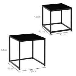 Set mese pentru reviste Homcom 839-245 (Black) Thumb