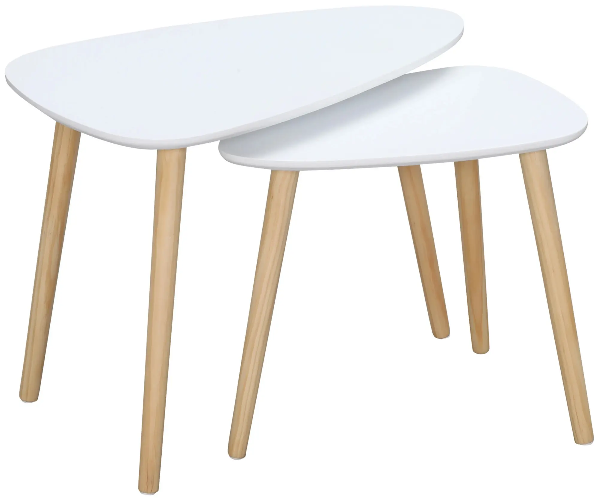 Комплект журнальных столиков Homcom 839-271 (White/Natural) - 2