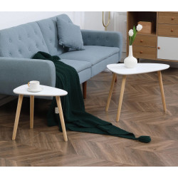 Комплект журнальных столиков Homcom 839-271 (White/Natural) Thumb