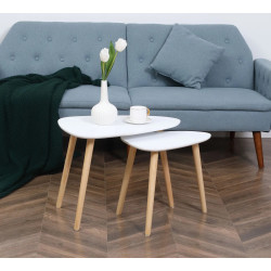 Комплект журнальных столиков Homcom 839-271 (White/Natural) Thumb