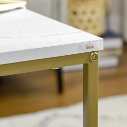 Комплект журнальных столиков Homcom 839-590V00WT (White/Gold) Thumb