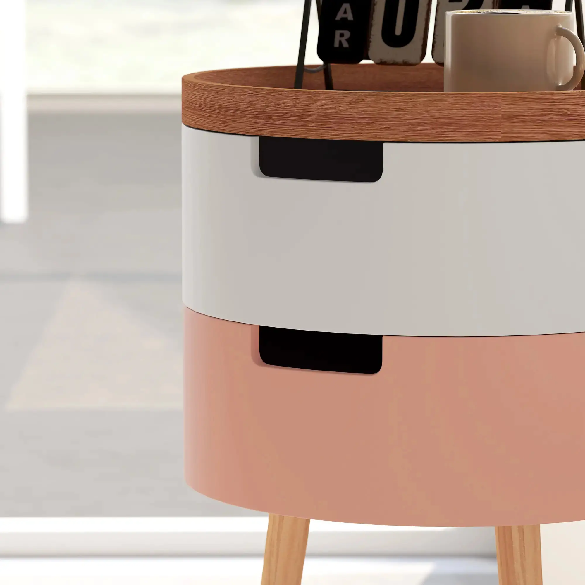 Set mese pentru reviste Homcom 83B-017V01ND (Multicolore) - 5