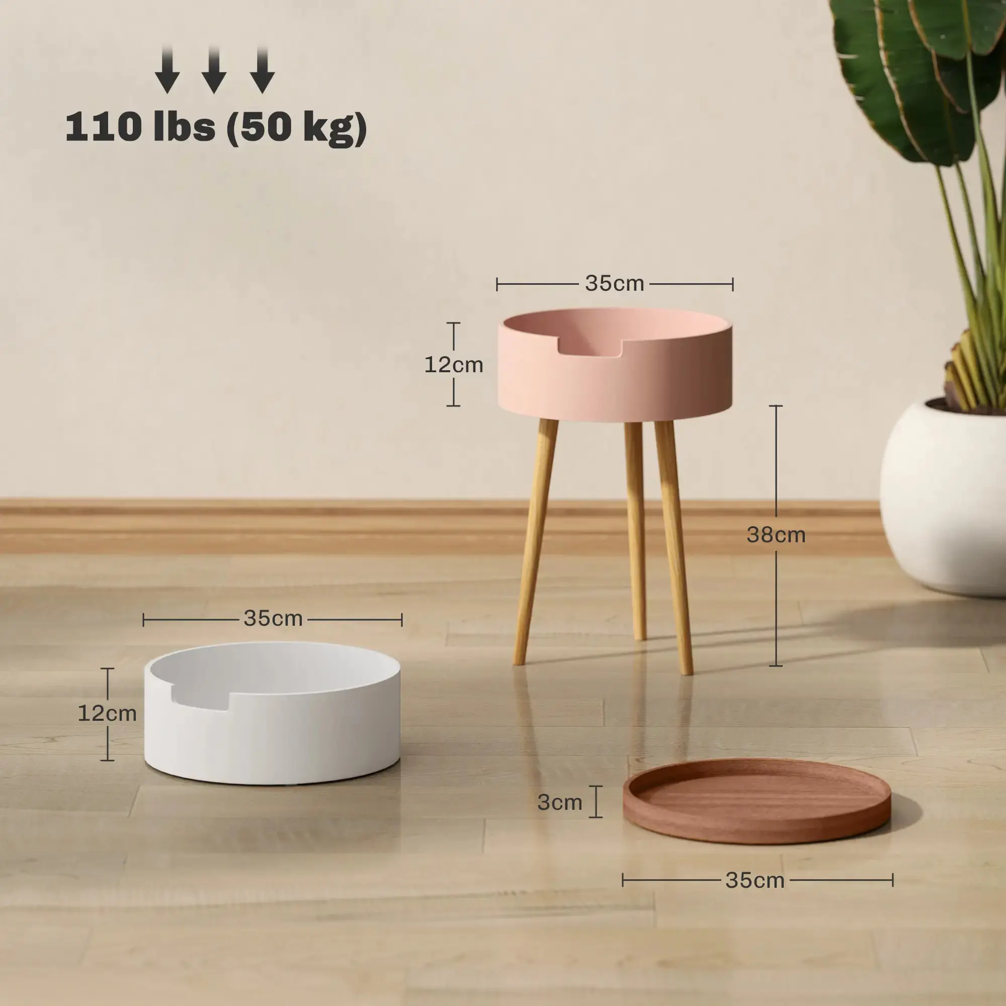 Set mese pentru reviste Homcom 83B-017V01ND (Multicolore) - 7