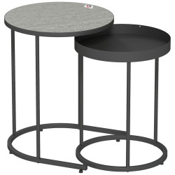 Set mese pentru reviste Homcom 83B-516V00GY (Grey/Black) Thumb