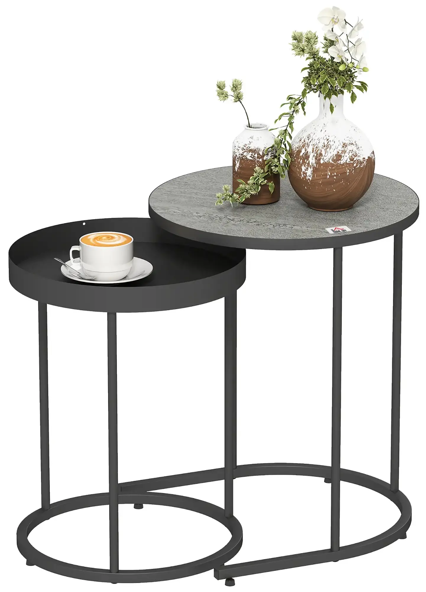 Set mese pentru reviste Homcom 83B-516V00GY (Grey/Black) - 3