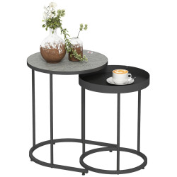 Set mese pentru reviste Homcom 83B-516V00GY (Grey/Black) Thumb
