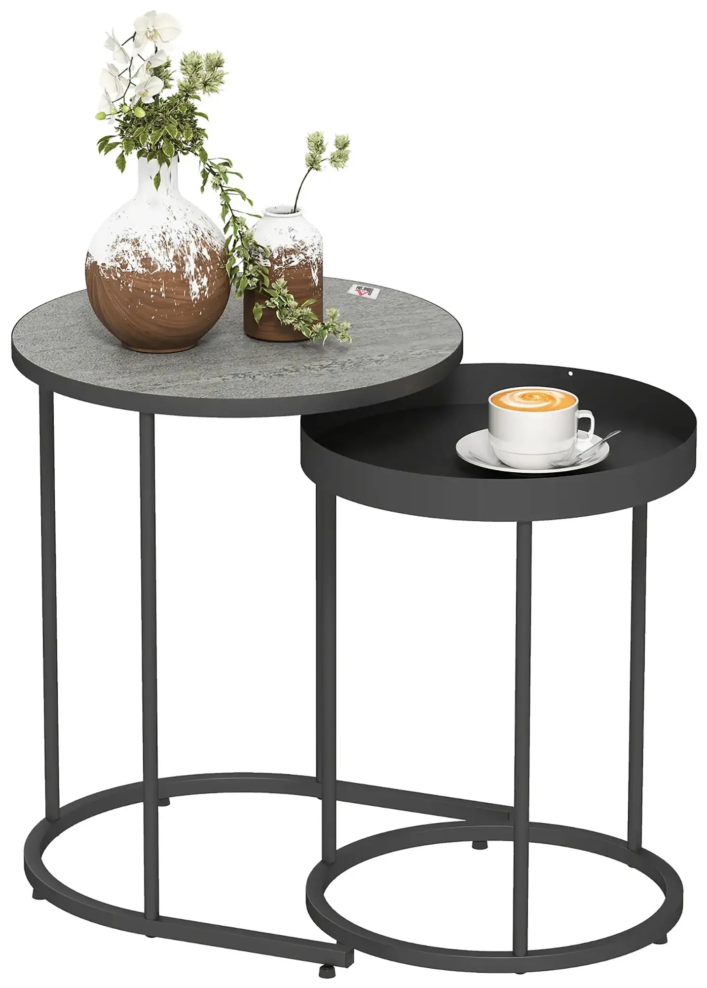 Set mese pentru reviste Homcom 83B-516V00GY (Grey/Black) - 4