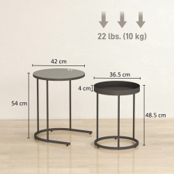 Set mese pentru reviste Homcom 83B-516V00GY (Grey/Black) Thumb