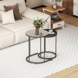 Set mese pentru reviste Homcom 83B-516V00GY (Grey/Black) Thumb