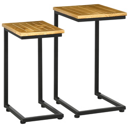 Комплект журнальных столиков Homcom 84G-079V00LR (Light Brown/Black) Thumb