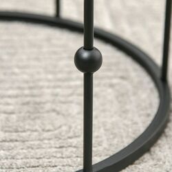 Набор журнальных столиков Homcom 833-674V00BK 36/41 cm (Black/Transparent) Thumb