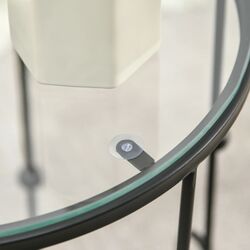 Набор журнальных столиков Homcom 833-674V00BK 36/41 cm (Black/Transparent) Thumb