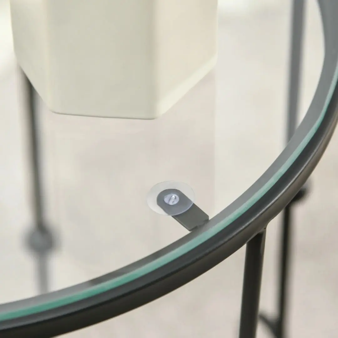 Набор журнальных столиков Homcom 833-674V00BK 36/41 cm (Black/Transparent)