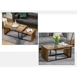 Набор журнальных столиков Homcom 839-082 (Dark Brown/Black) Thumb