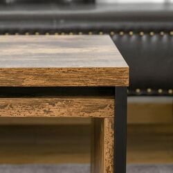 Набор журнальных столиков Homcom 839-082 (Dark Brown/Black) Thumb