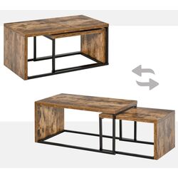 Набор журнальных столиков Homcom 839-082 (Dark Brown/Black) Thumb