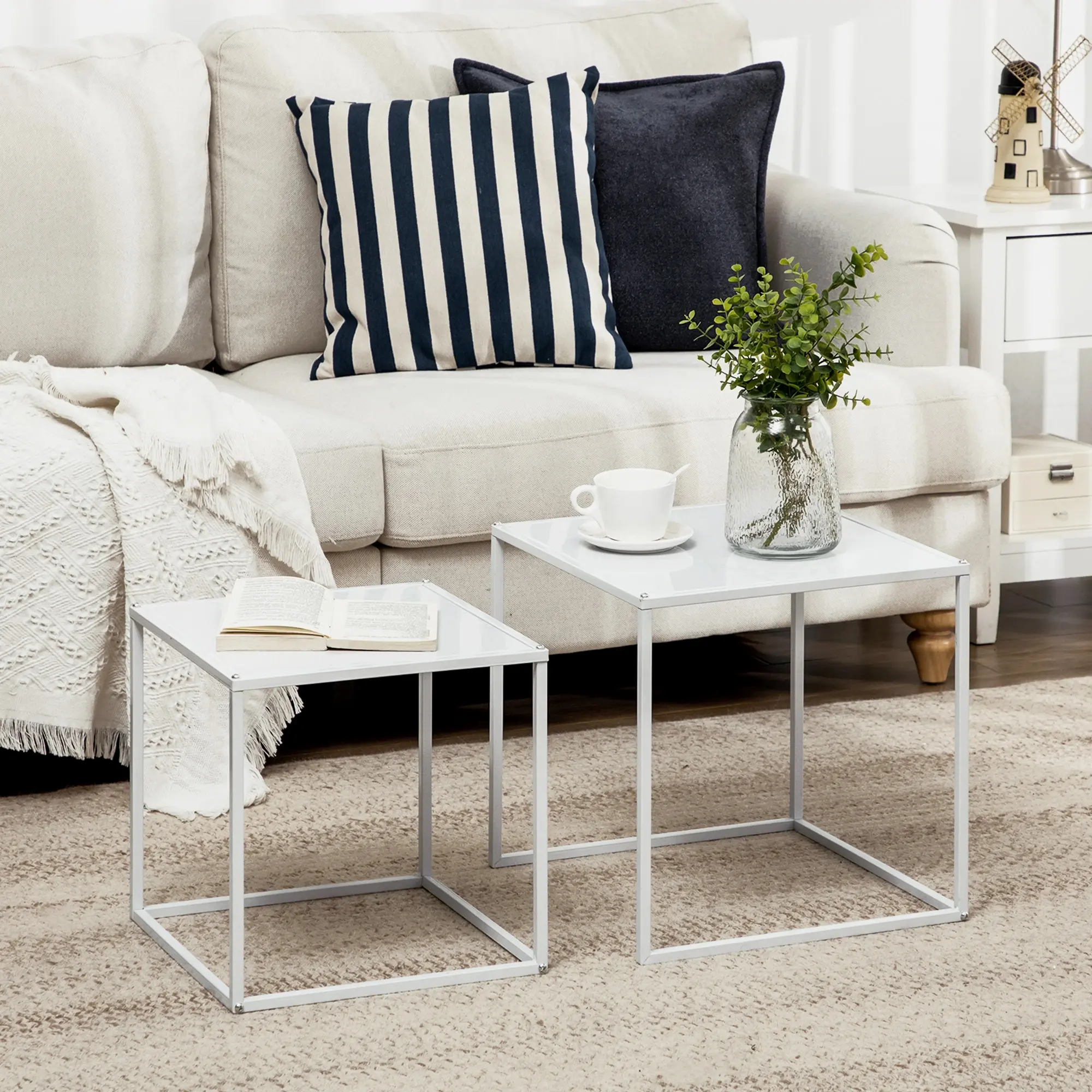 Набор журнальных столиков Homcom 839-563V00WT (White) - 4