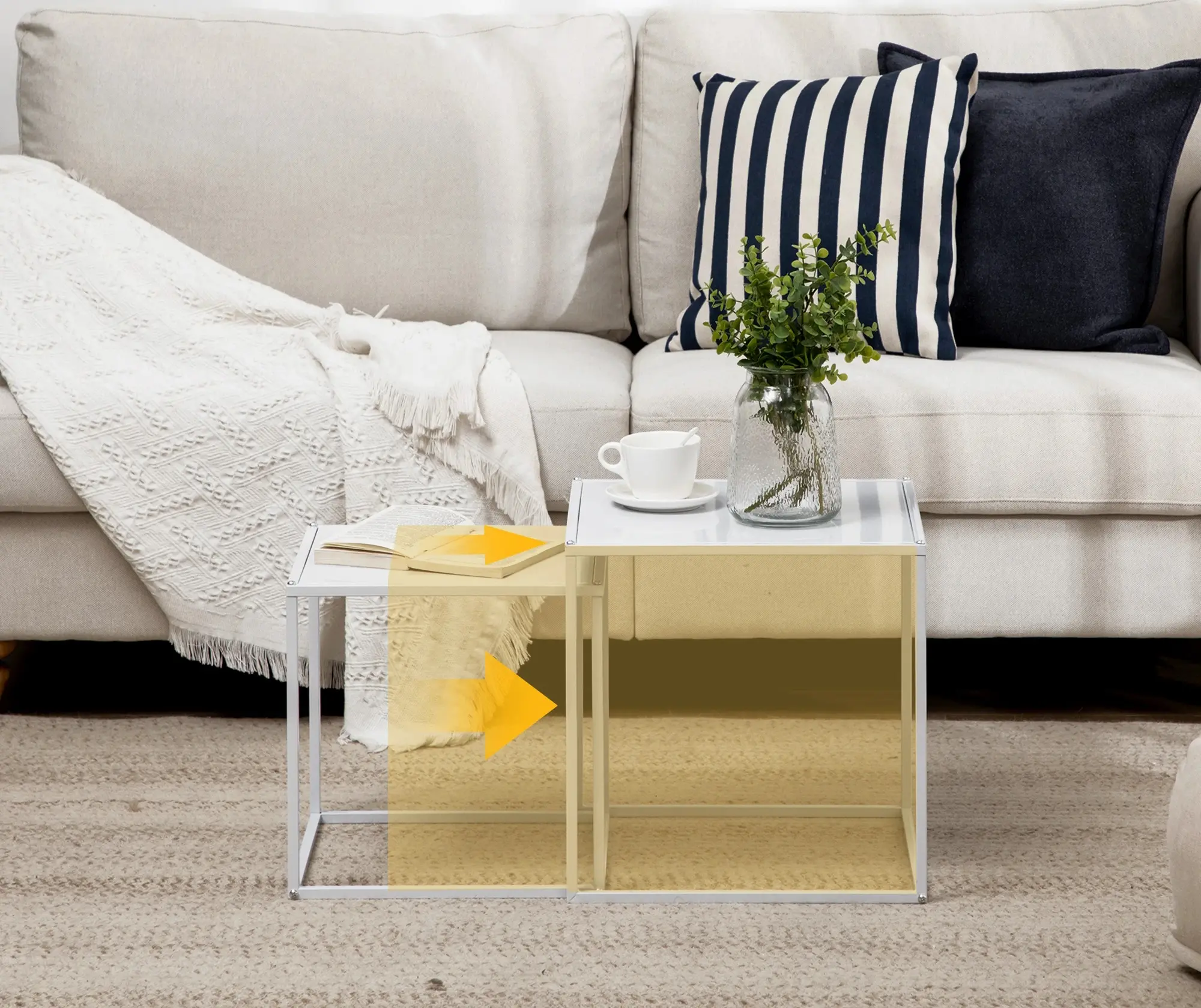 Набор журнальных столиков Homcom 839-563V00WT (White) - 5