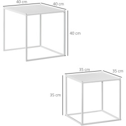 Набор журнальных столиков Homcom 839-563V00WT (White) Thumb