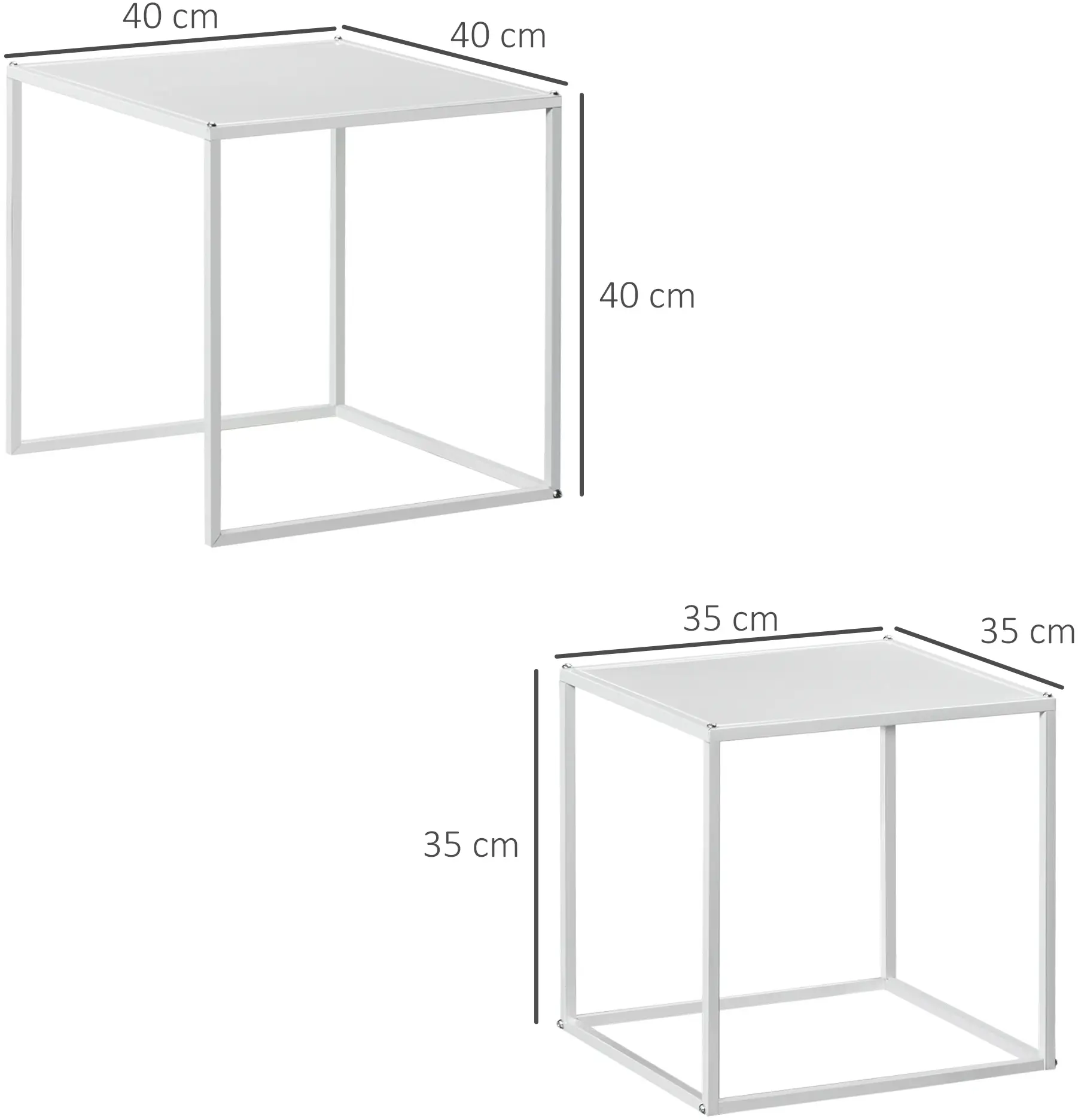 Набор журнальных столиков Homcom 839-563V00WT (White) - 8
