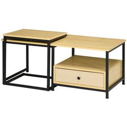 Набор журнальных столиков Homcom 839-694V00AK 110/50 cm (Natural Oak/Black) Thumb