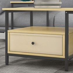 Набор журнальных столиков Homcom 839-694V00AK 110/50 cm (Natural Oak/Black) Thumb