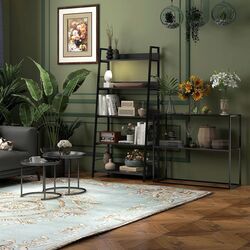 Set masute pentru reviste Homcom 839-837V00BK 43/35 cm (Black) Thumb