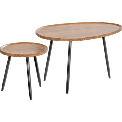 Набор журнальных столиков Homcom 83B-372V00WN (Chestnut/Black) Thumb