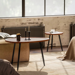 Набор журнальных столиков Homcom 83B-372V00WN (Chestnut/Black) Thumb